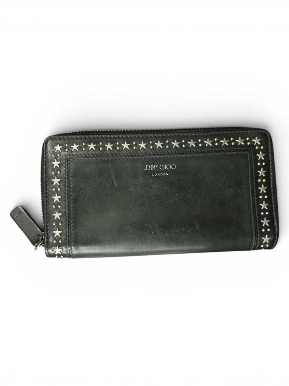 Jimmy Choo FILIPA Starry Night Japan Exclusive Black Leather Star Studded Wallet